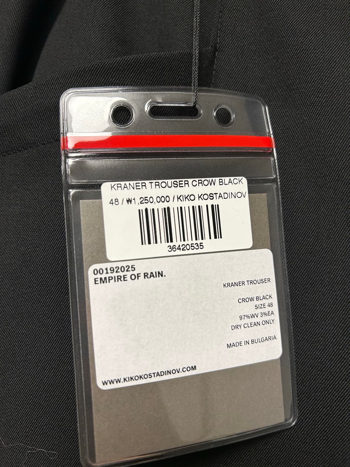 Kiko kostadinov 키코 kraner trouser 48 상품이미지3