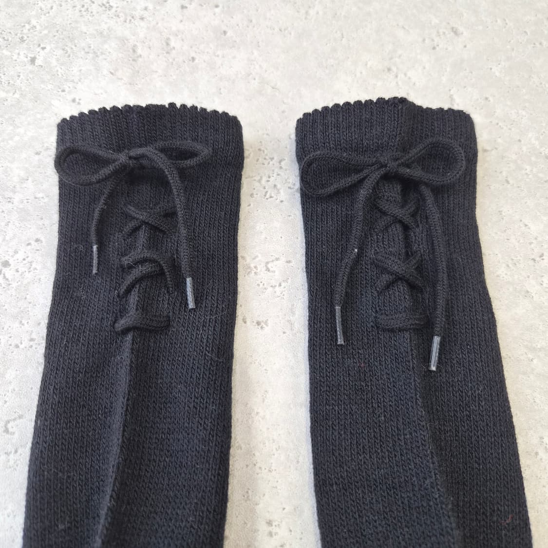 블랙 크로스끈 리본 니삭스 롱양말 상품이미지3