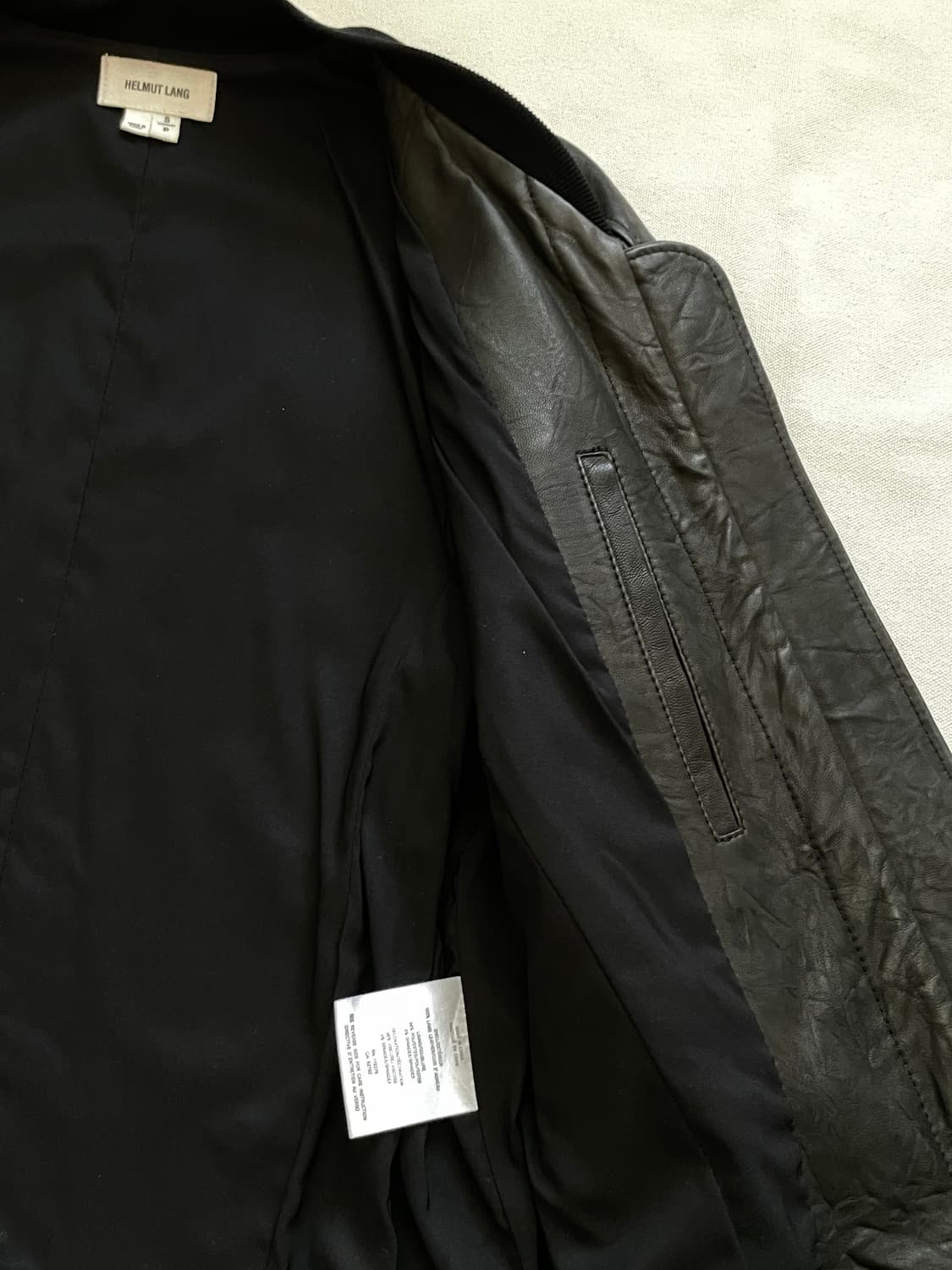 Helmut Lang 헬무트랭 양가죽 램스킨 가죽 레더 봄버 자켓 상품이미지9