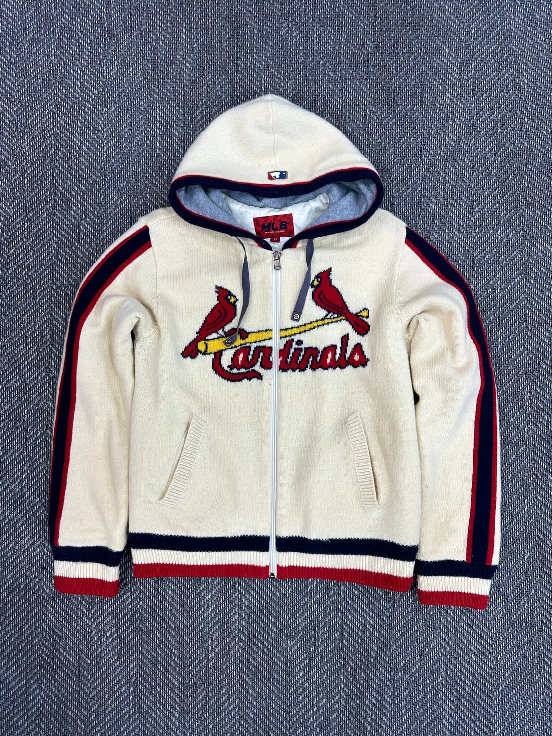 MLB 엠엘비 누빔 니트 후드집업 상품이미지1