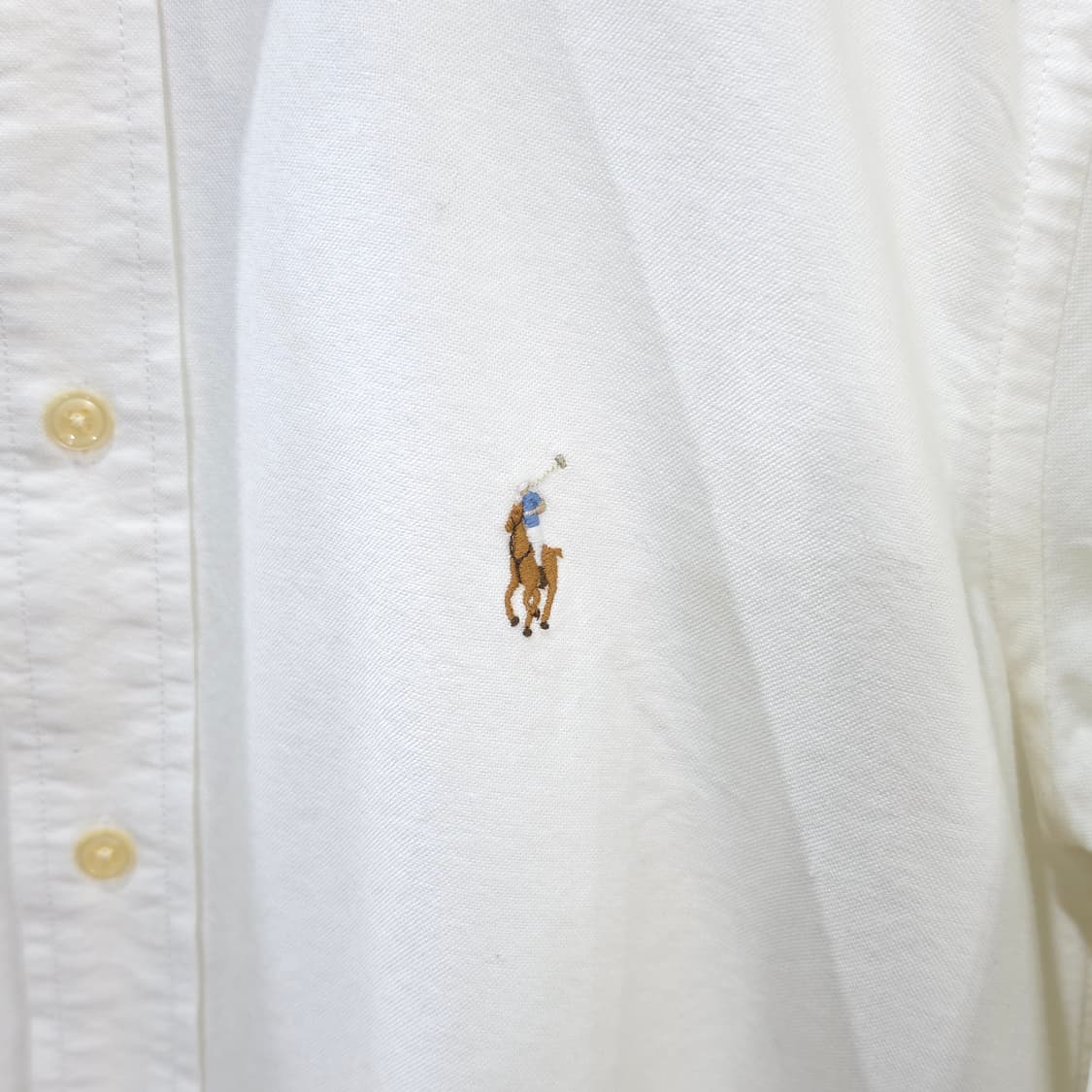 폴로 랄프로렌 화이트 옥스포드 셔츠- S 상품이미지3