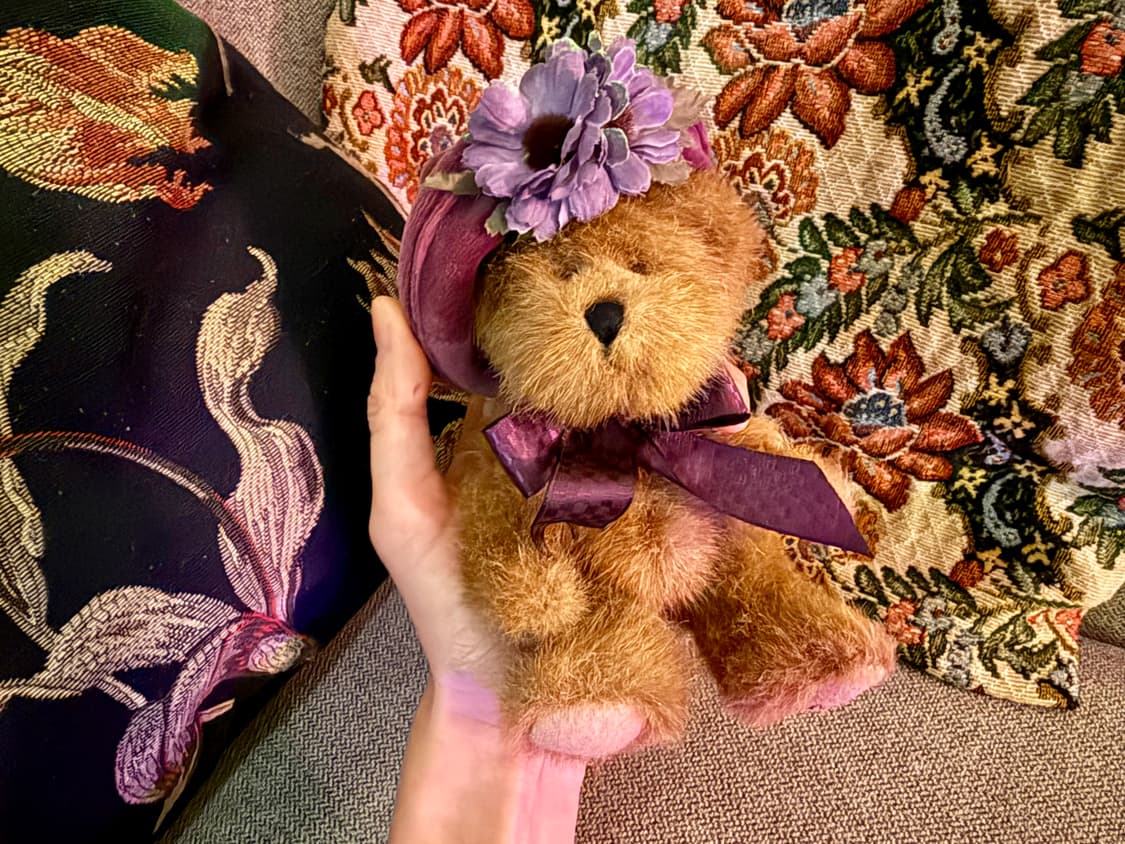 보이즈베어 관절테디베어 빈티지 꽃모자 아가곰 곰돌이 곰인형 상품이미지2