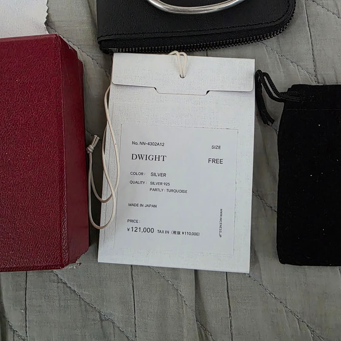 [OS] 나이스네스 NICENESS 23AW 드와이트 실버 뱅글 팔찌 상품이미지5