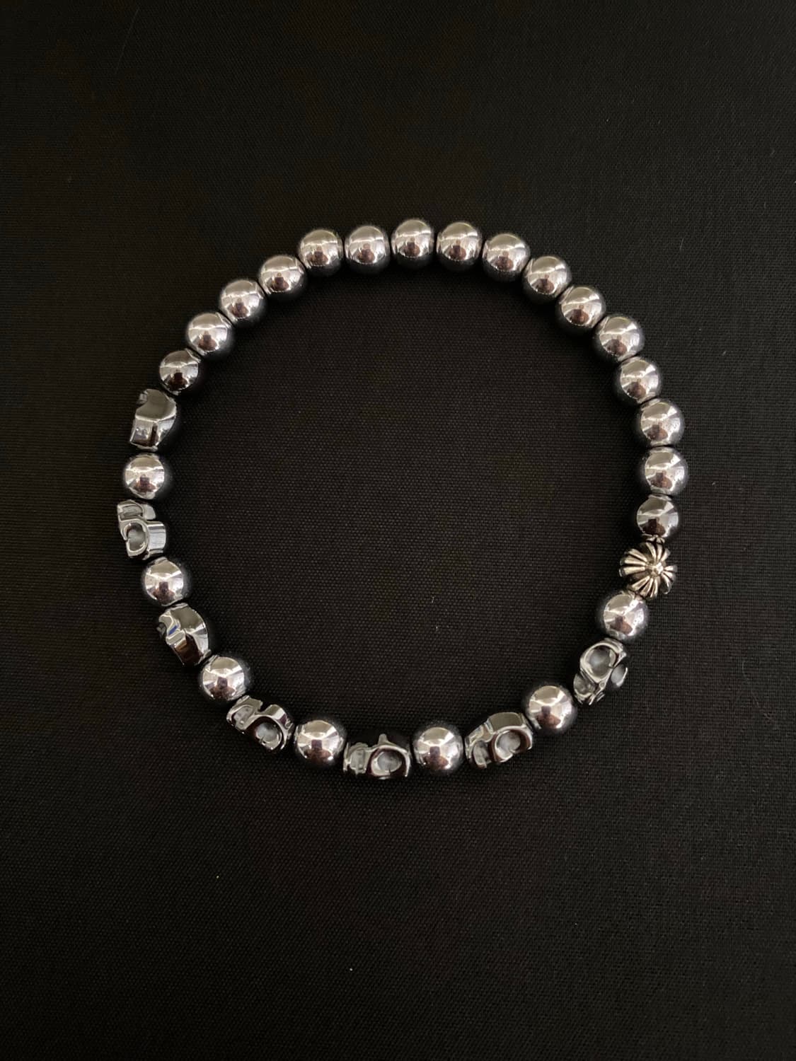 스컬 헤마타이트 팔찌 상품이미지3