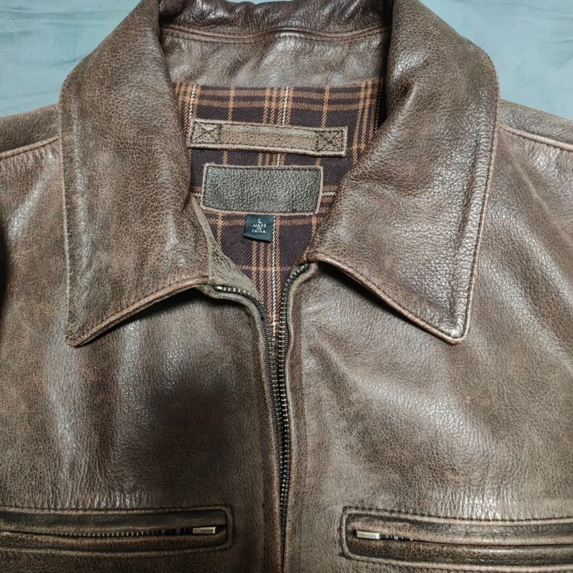 RRL 1960 스타일 복각 빈티지 카우하이드 레더 자켓 상품이미지3