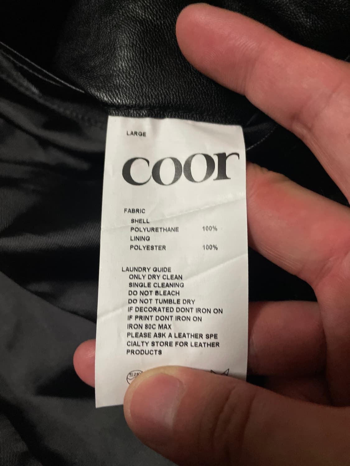COOR 쿠어 오버사이즈 비건 레더 블레이저 자켓 블랙 상품이미지8
