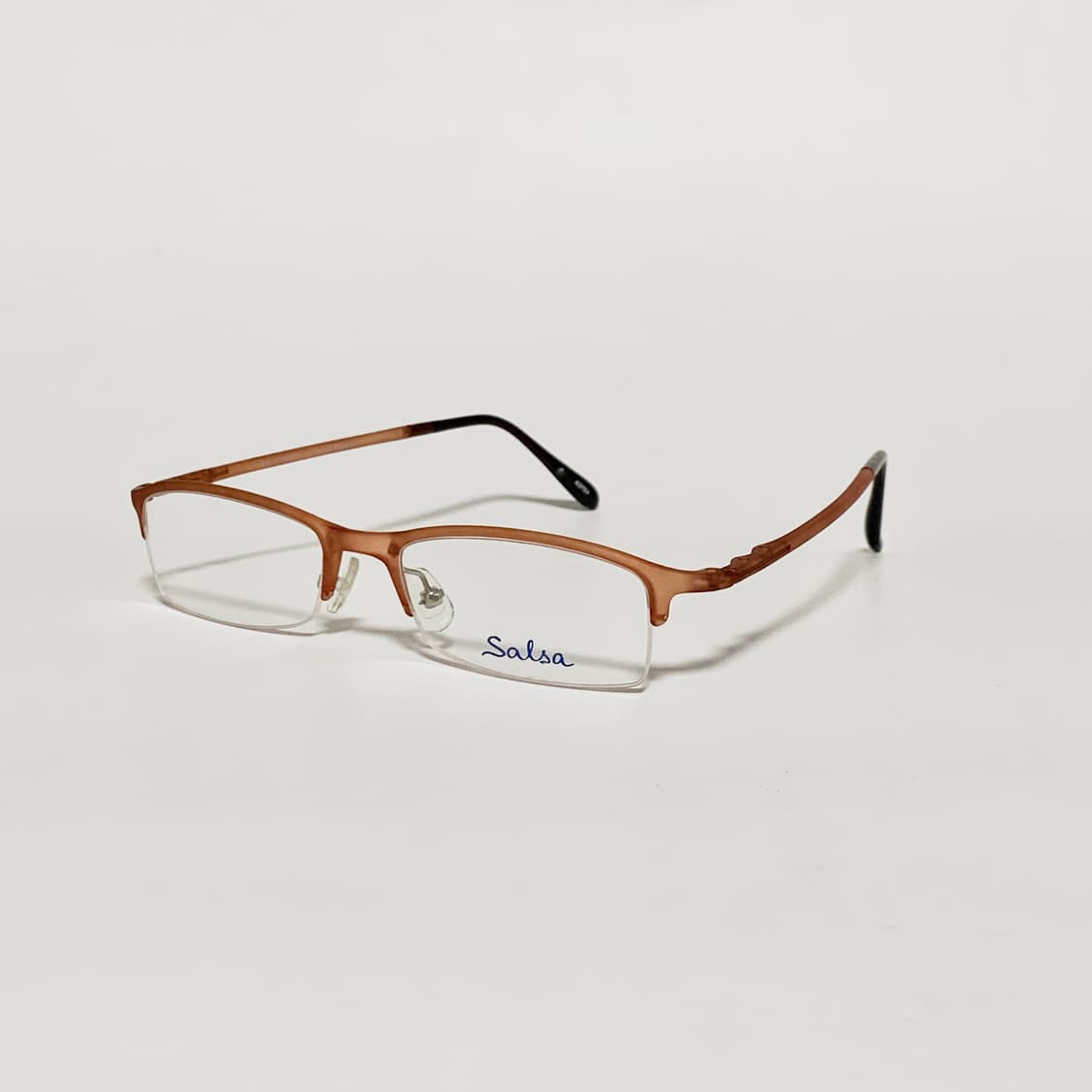 997 데드스탁 빈티지안경 반무테 초경량 매트브라운 픽키 상품이미지3