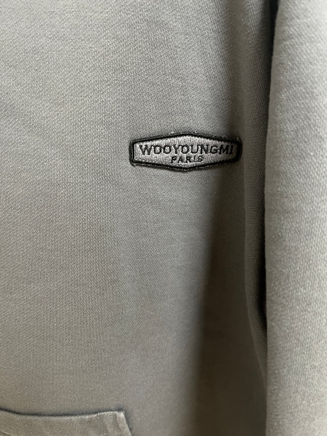 우영미 그레이 후드티 50사이즈 상품이미지3