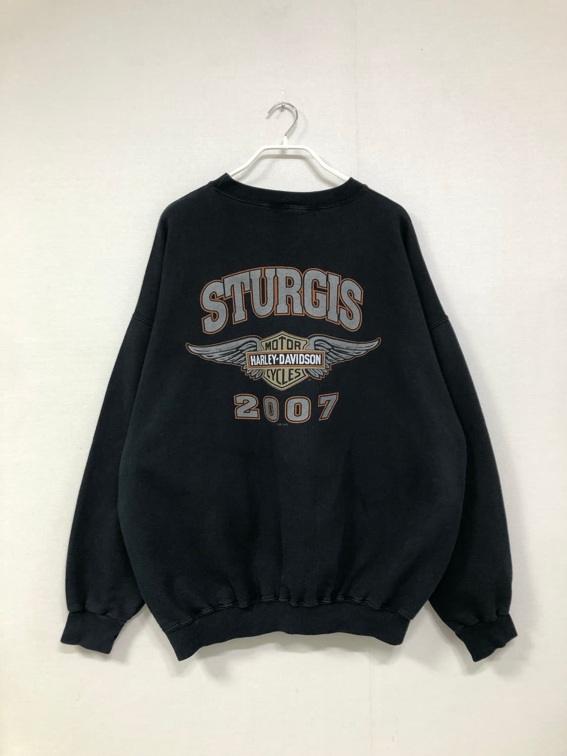 할리데이비슨 빈티지 양면 프린팅 스웻셔츠 맨투맨 _ 블랙 상품이미지3