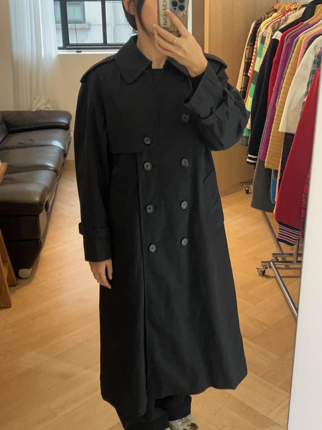 버버리 블랙 트렌치코트 상품이미지5