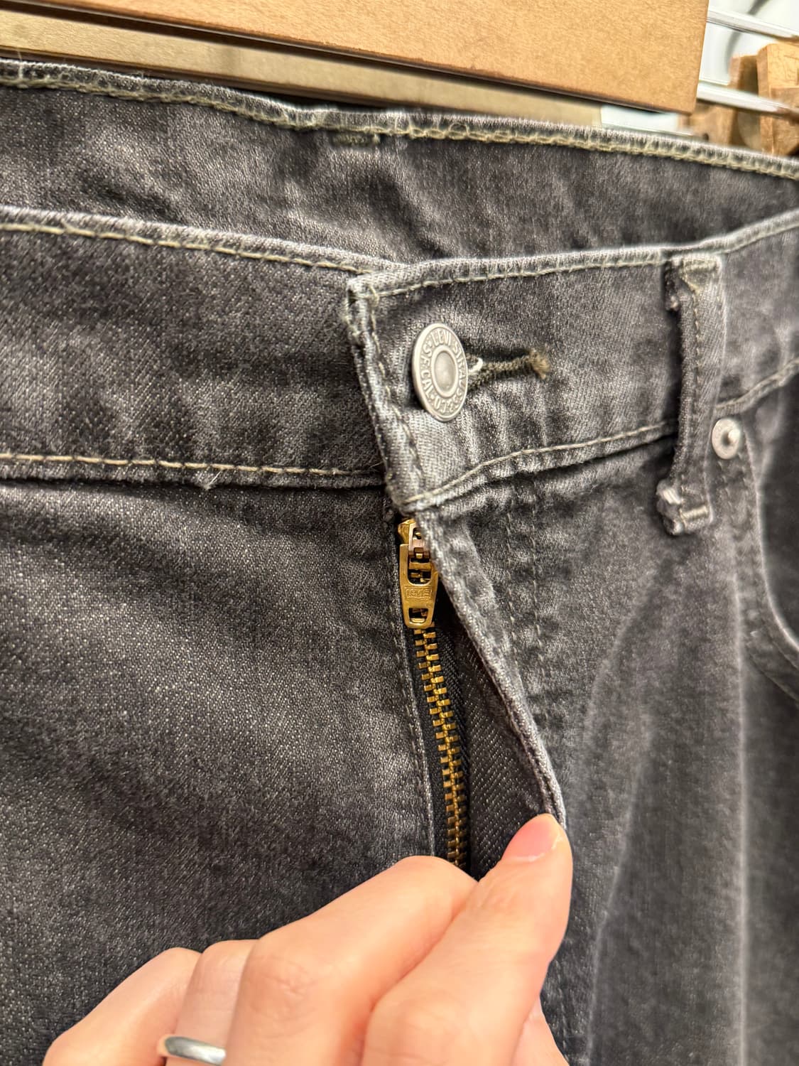 Levis 리바이스 569 흑청 데님 팬츠 (36inch) 상품이미지3