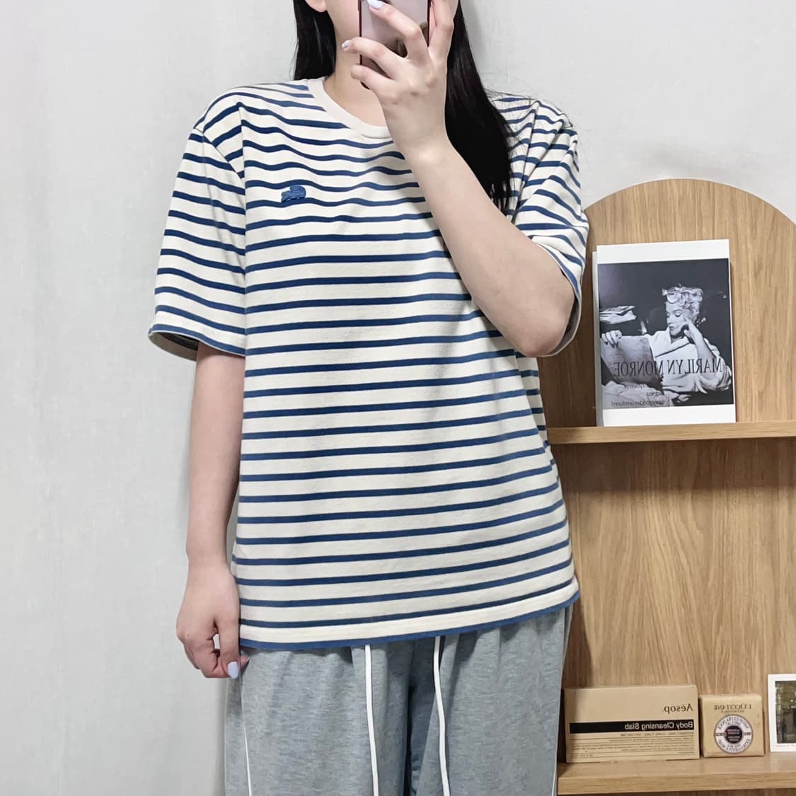 [정품] 라코스테 블루 스트라이프 반팔티 [ M ] 상품이미지2