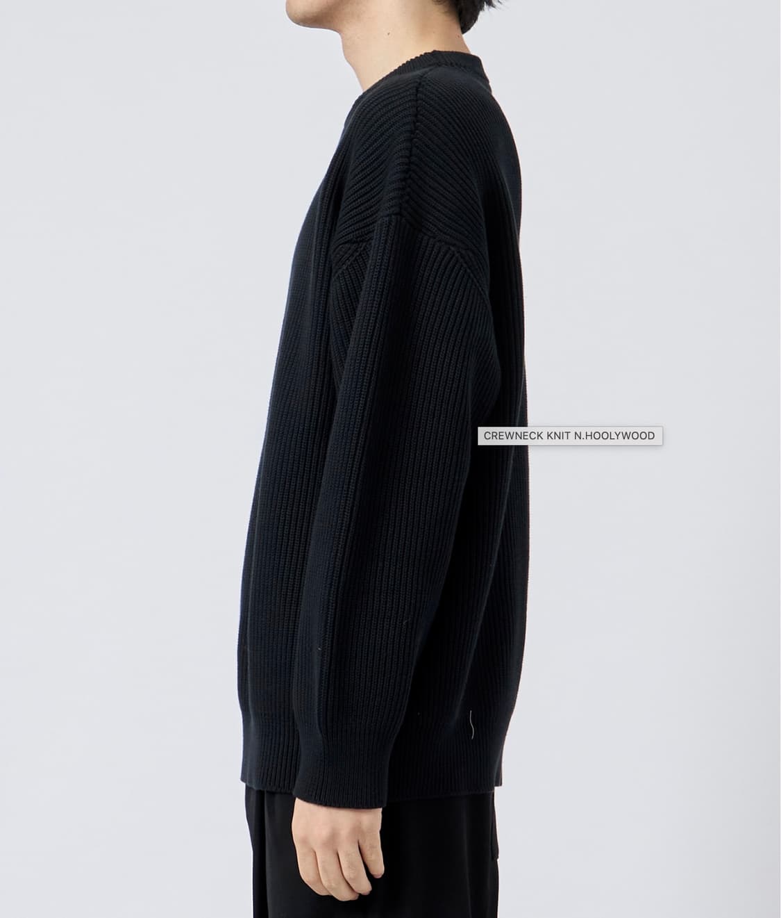 N.HOOLYWOOD CREWNECK KNIT BLACK 상품이미지3
