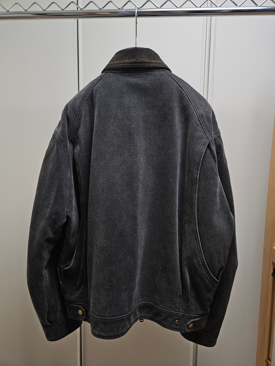 타임옴므/ 24fw 워시드 데님 투웨이 집업 트러커 점퍼/ 100 상품이미지3