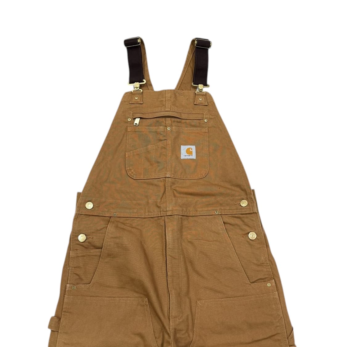 칼하트 빈티지 오버롤 덕 빕 멜빵바지 된장 브라운 34X32 상품이미지2