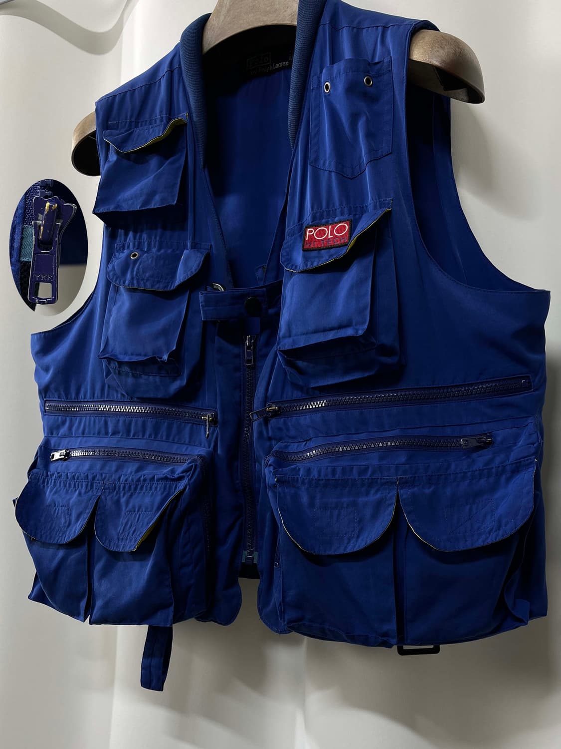 90's 폴로 랄프로렌 로얄네이비 피셔맨 하이테크 유틸리티 베스트 자켓 상품이미지6