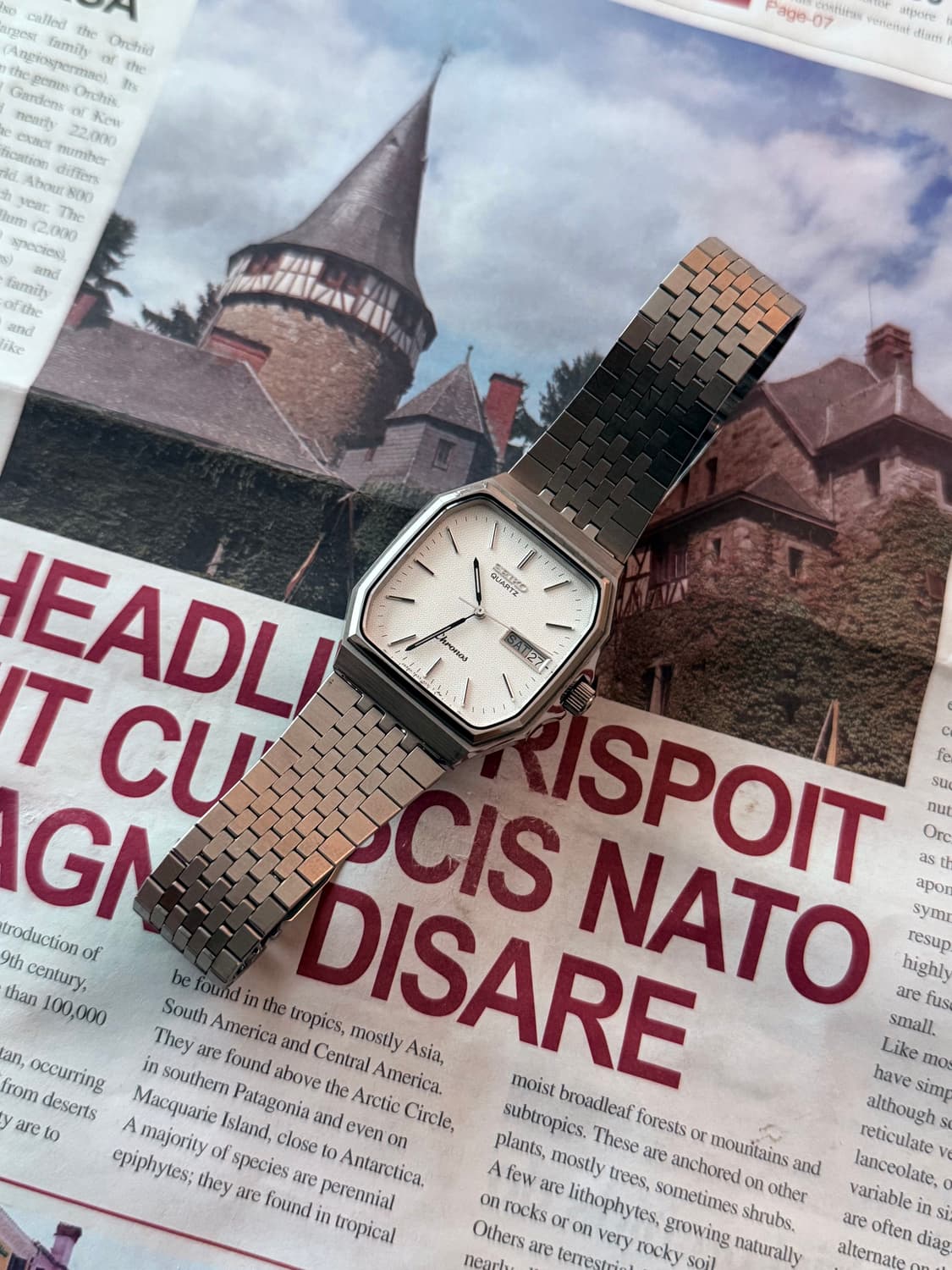 세이코 Seiko 쿼츠 테레비 크로노스 데이 데이트 상품이미지2