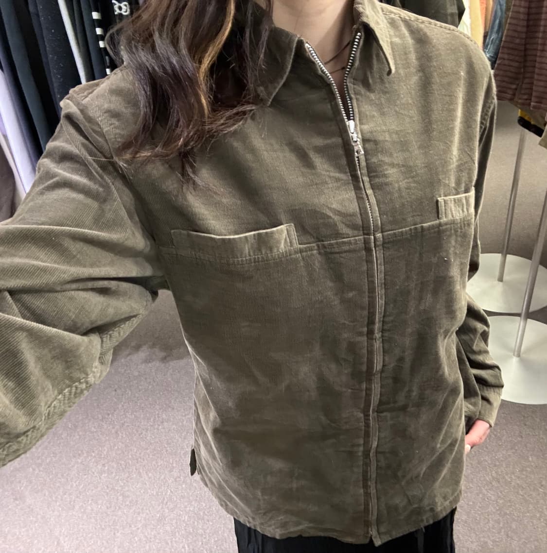 M)COMME CA ISM 빈티지 여성 코듀로이 집업 자켓 상품이미지2