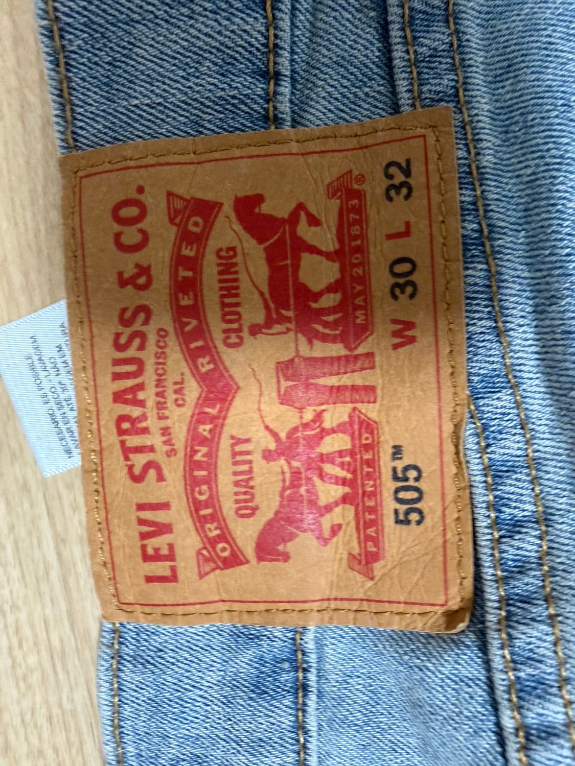리바이스 505 연청 데님 W30 L32 상품이미지3