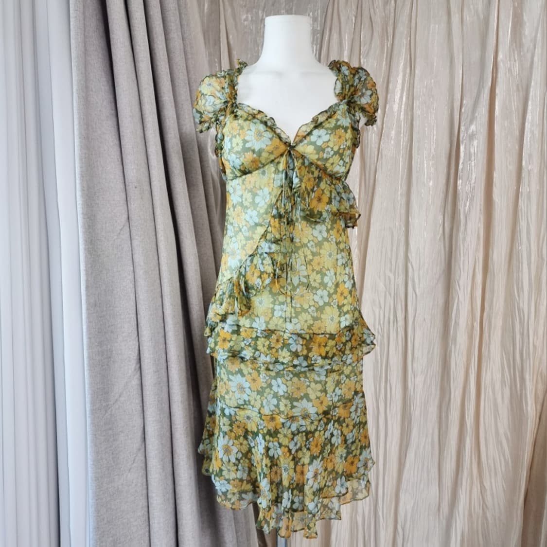 돌체앤가바나 D&G 스트링 쉬폰 원피스 (55) 상태최상 상품이미지1