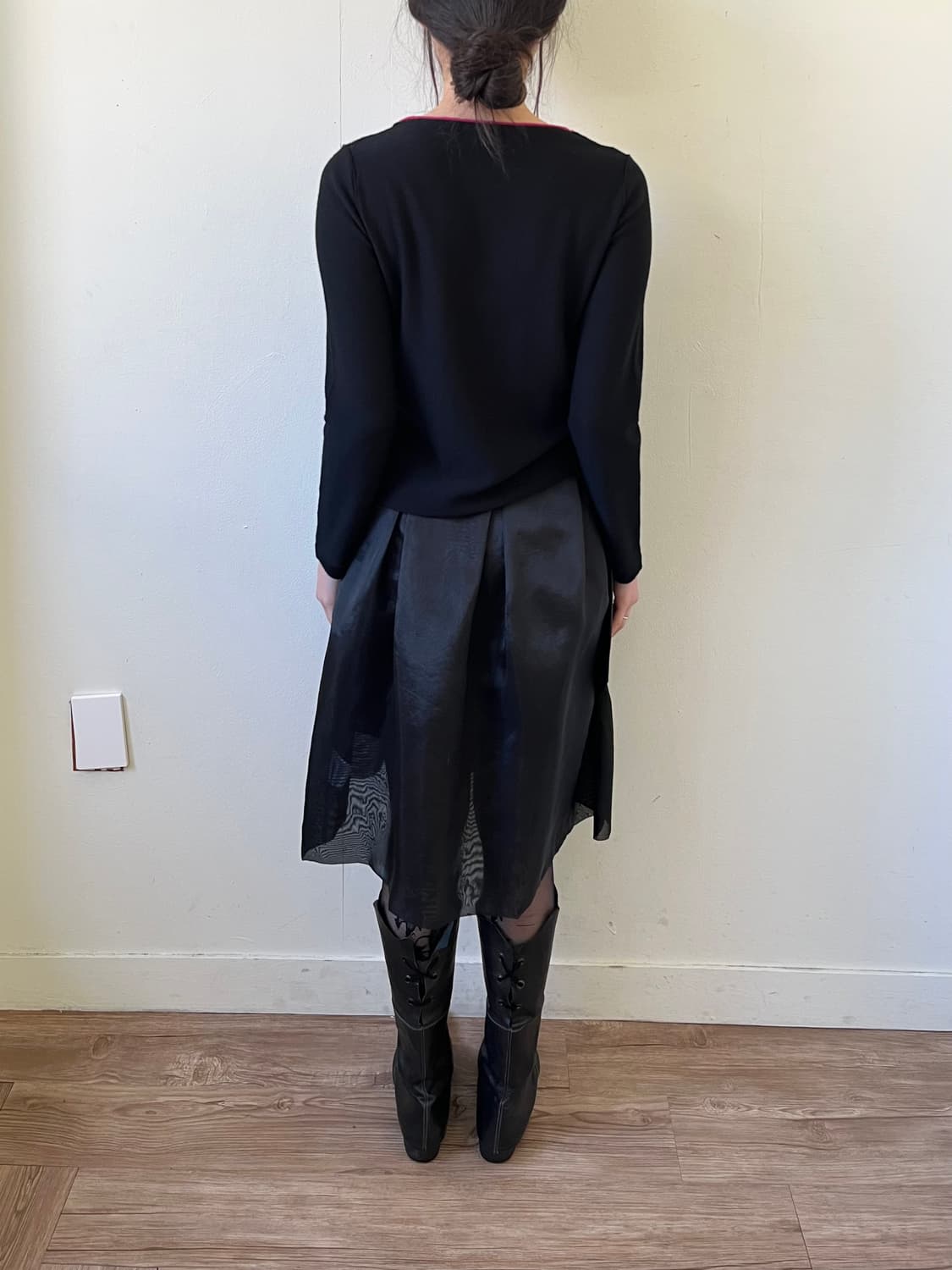 PennaFelice 블랙 로브 스커트 상품이미지10