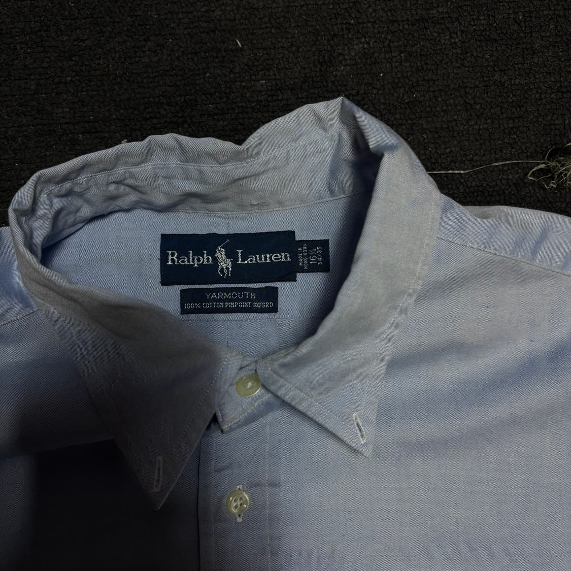 폴로 단색 솔리드 블루 셔츠 34/35 상품이미지5