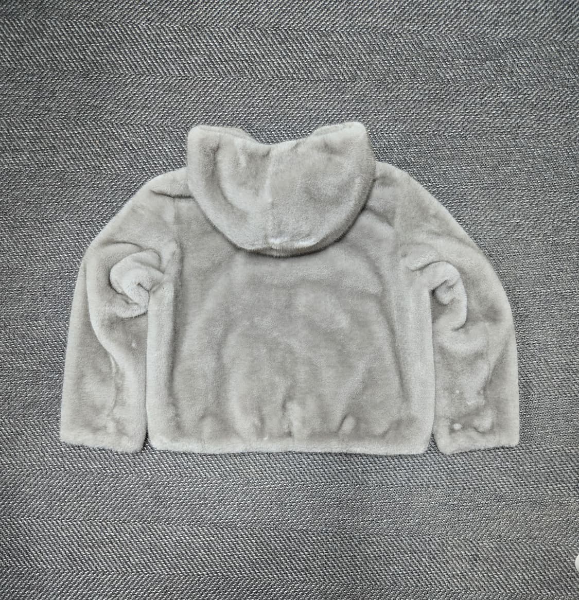 레프트서울 페이크퍼 후드 자켓 그레이 상품이미지4