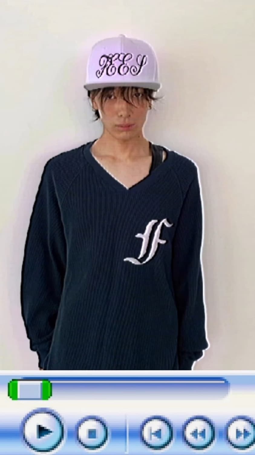 waffle boxy MYM (navy) 상품이미지1