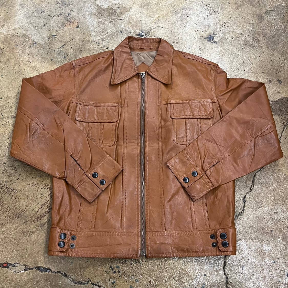 [정품] TACHIYA 재패니즈 빈티지 가죽 레더 자켓 b14 상품이미지2
