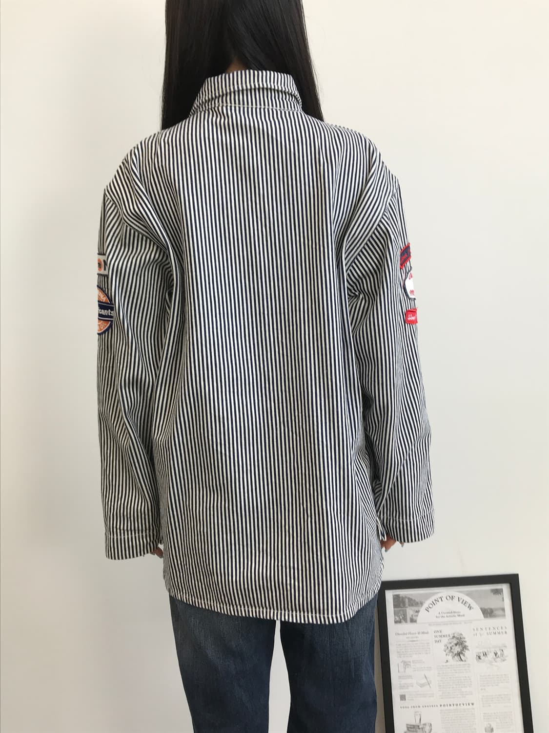 Hickory Stripe Work Jacket Patch Coveral 상품이미지4