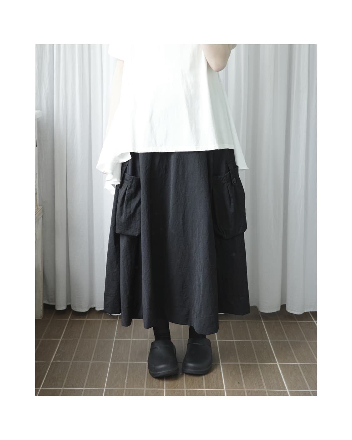 black cargo skirt 상품이미지1