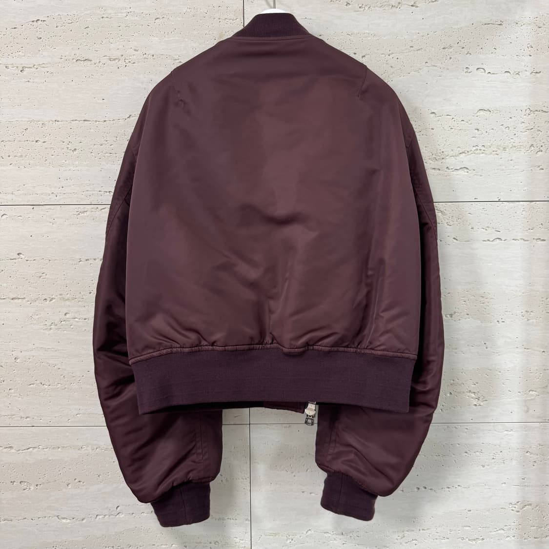 [48] 솔로이스트 23AW 크롭 봄버 마룬 상품이미지2