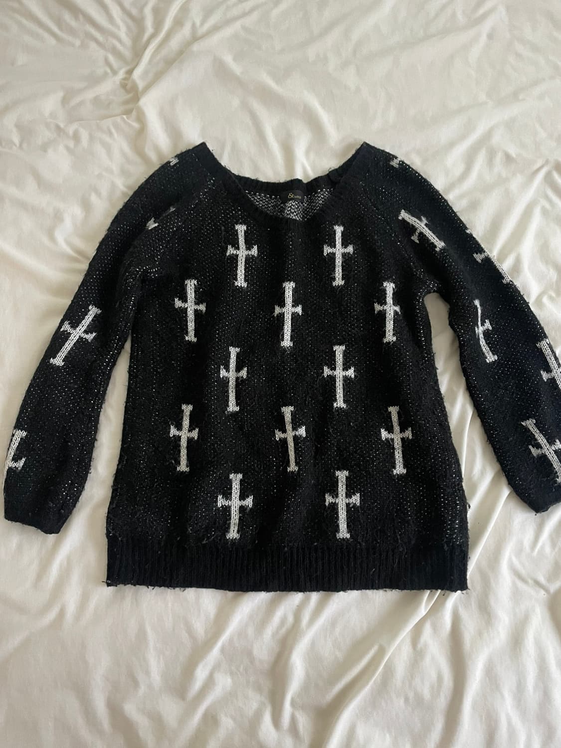 빈티지 펑크 크로스 니트 상품이미지1