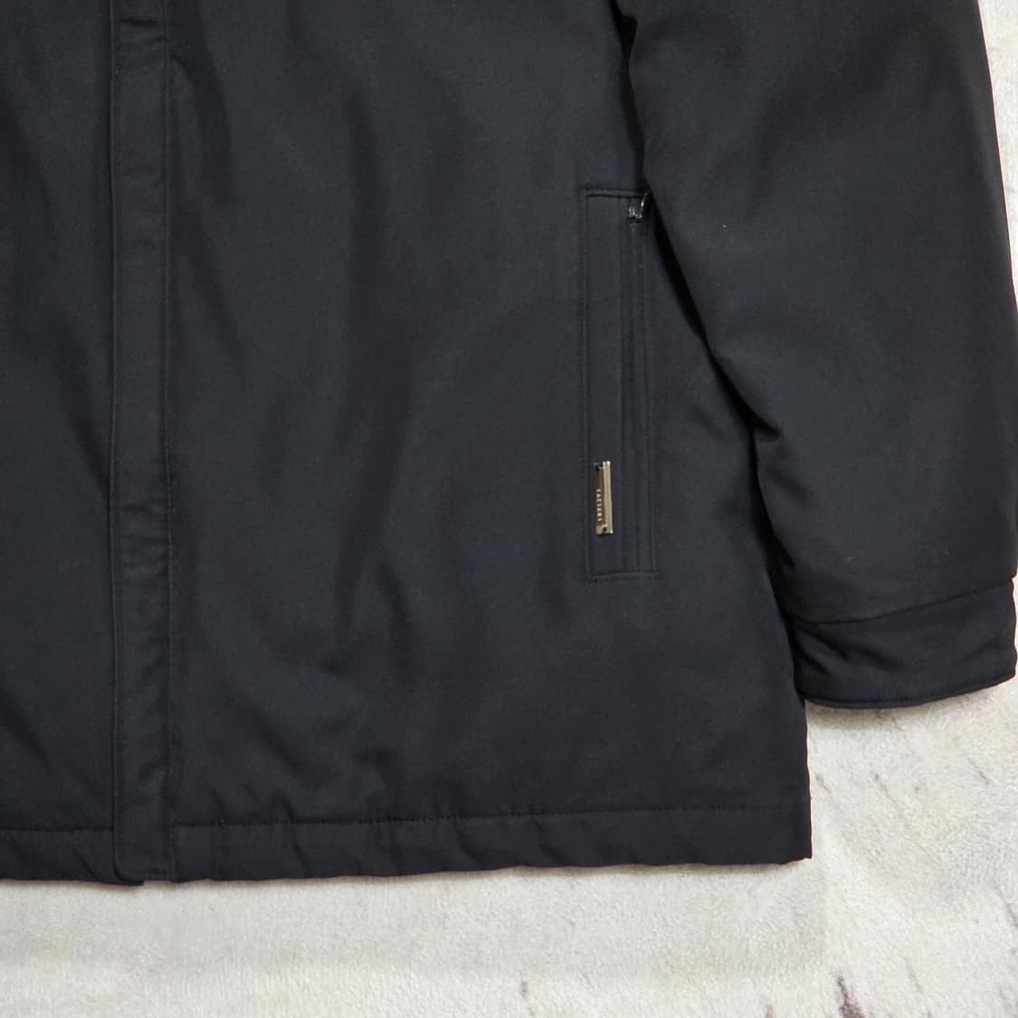 빈티지 카라퍼 덕다운 오버핏 블랙 점퍼 상품이미지3