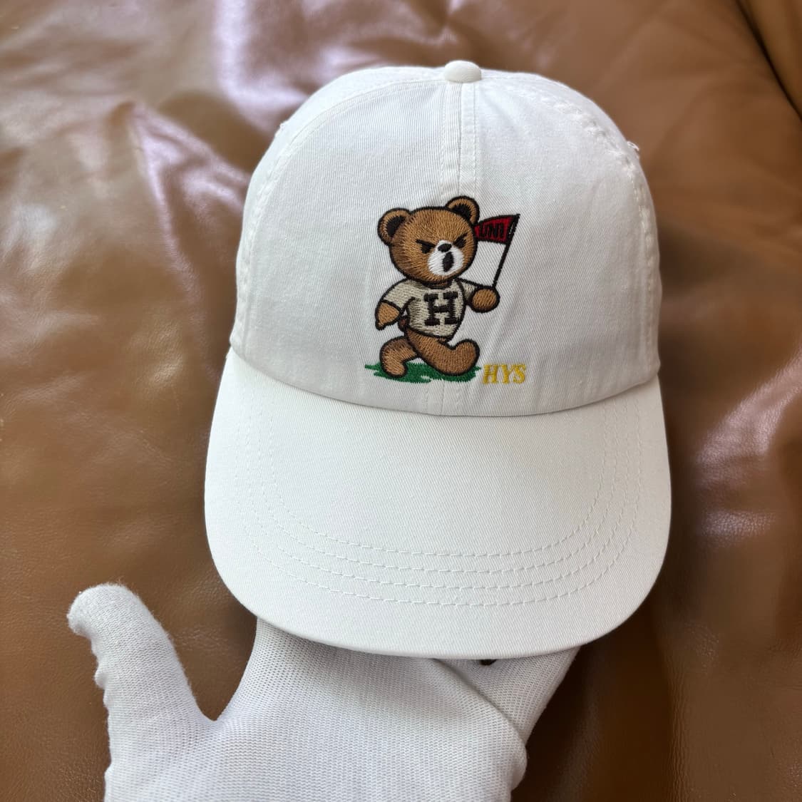 히스테릭글래머 6패널 볼캡 모자 베어 화이트 상품이미지2