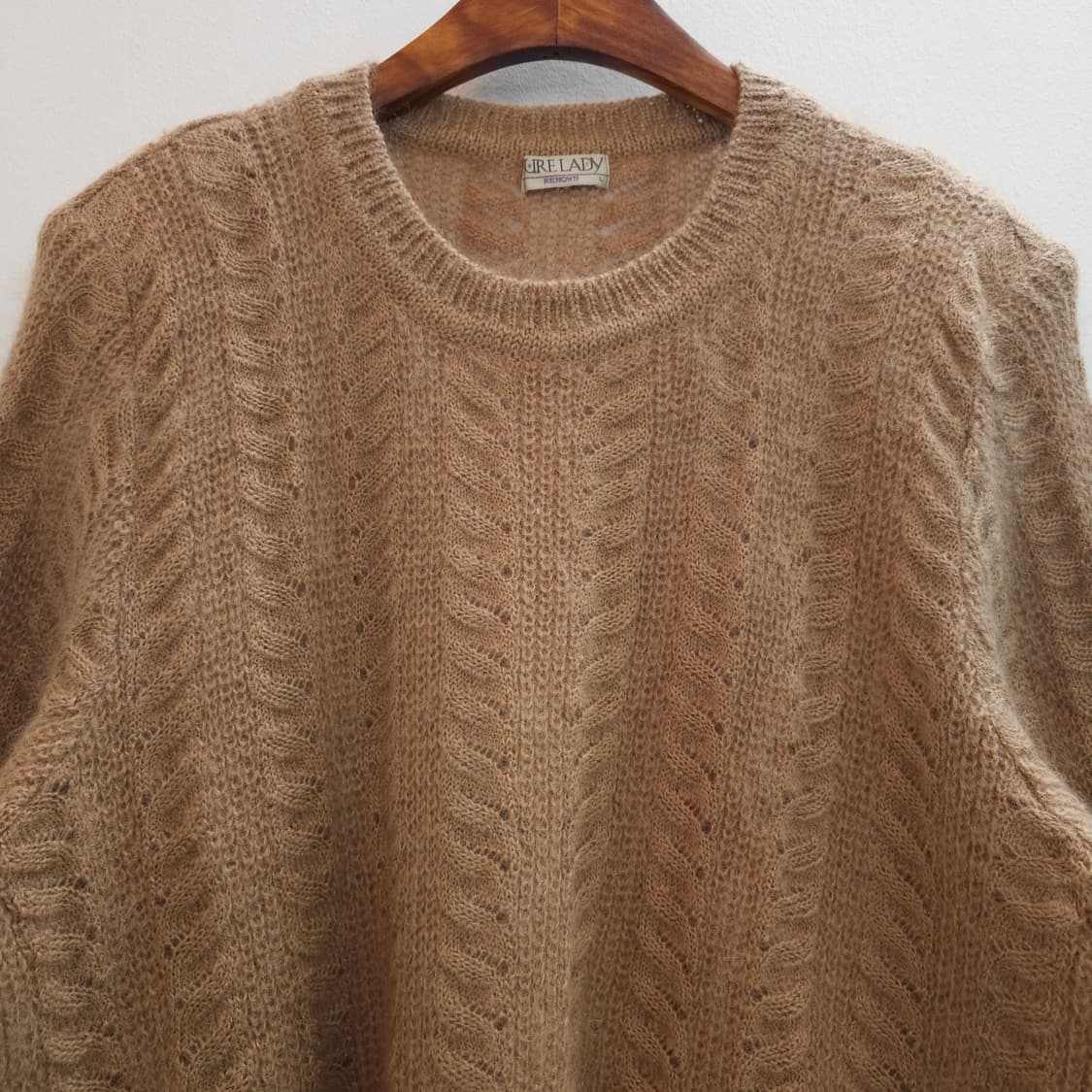 모헤어 진베이지 루즈핏 헤어리 니트 상품이미지3