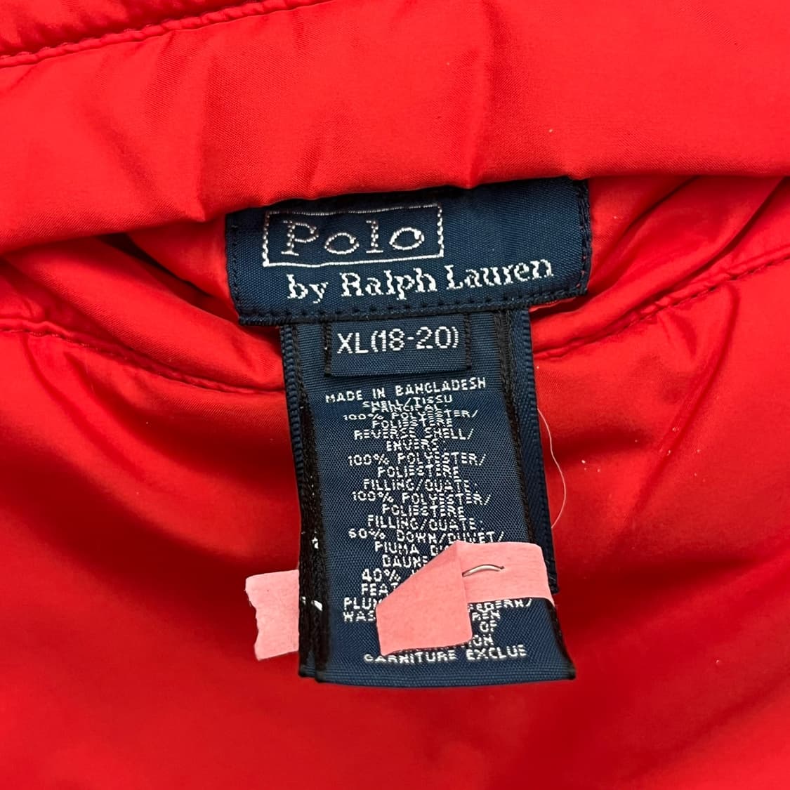 폴로 랄프로렌 양면 네이비 레드 리버시블 패딩 조끼  상품이미지7