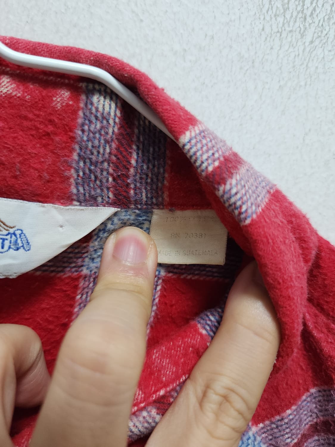 80s 빈티지 이글 크레스트 플란넬 버튼다운 셔츠 상품이미지6