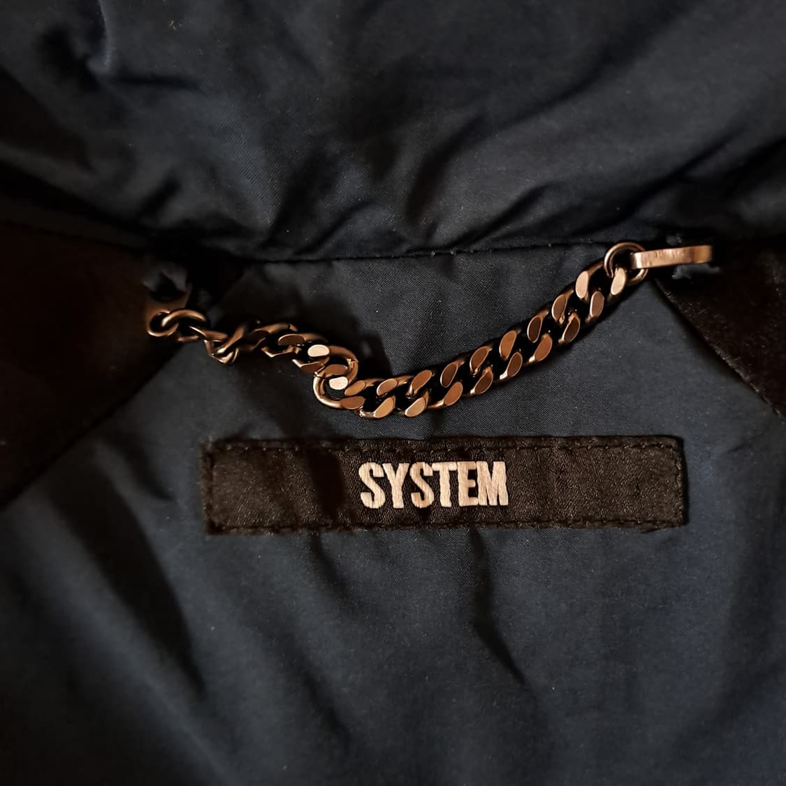 (택포) 시스템옴므 가죽 배색 하이넥 후드 자켓 95 A939 상품이미지8