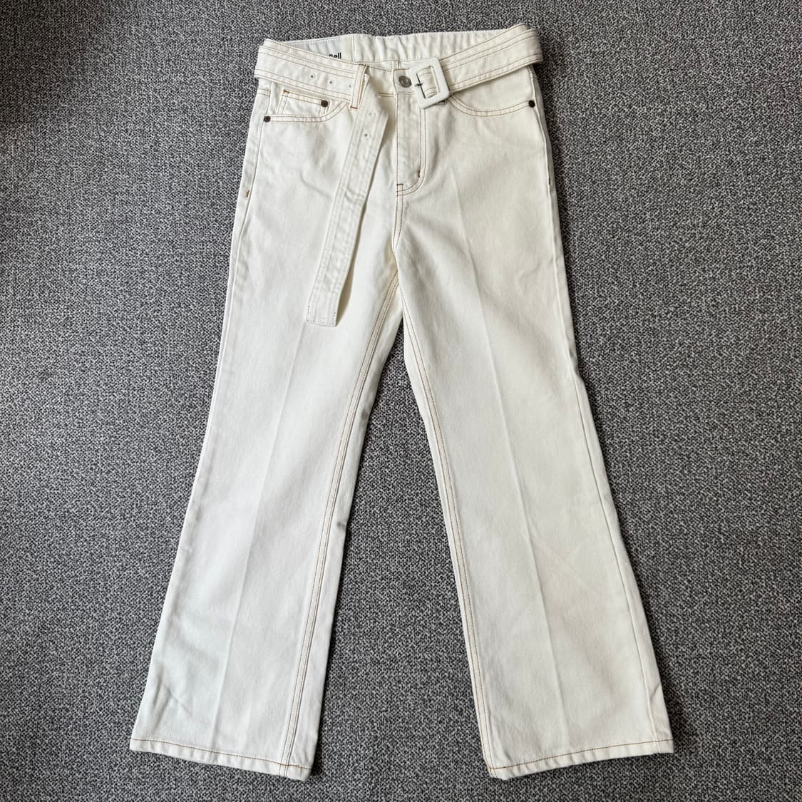 앤더스벨 벨티드 크롭 데님 진 상품이미지1