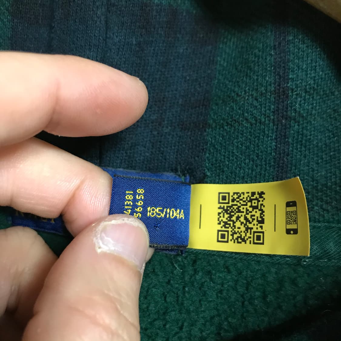 폴로 랄프로렌 타탄체크 신형 큐알라인 후드티 상품이미지5