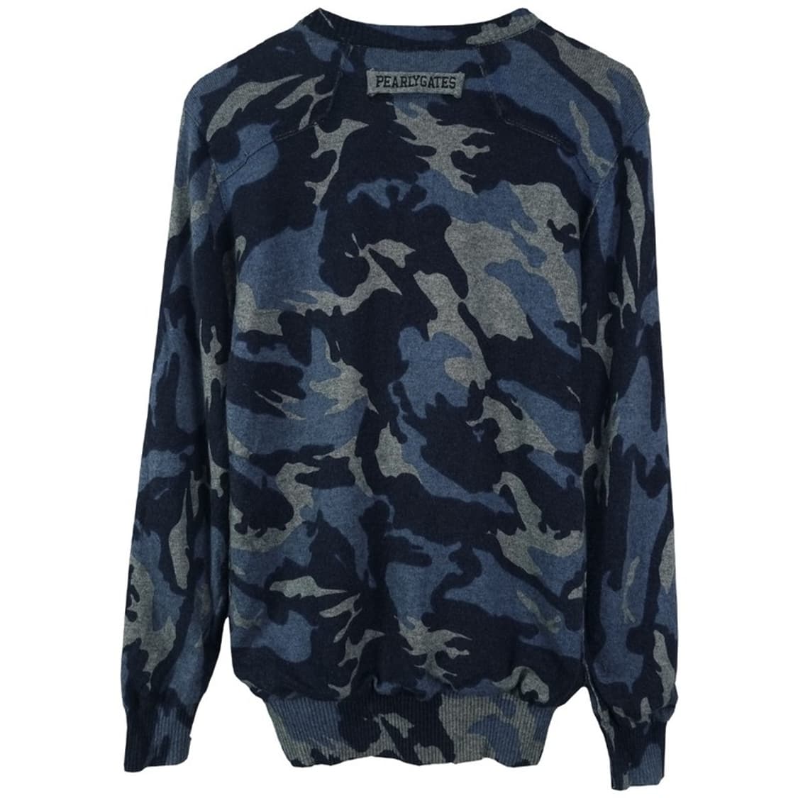 [파리게이츠] 블루 카모 패턴 골프 니트 M18638 상품이미지3