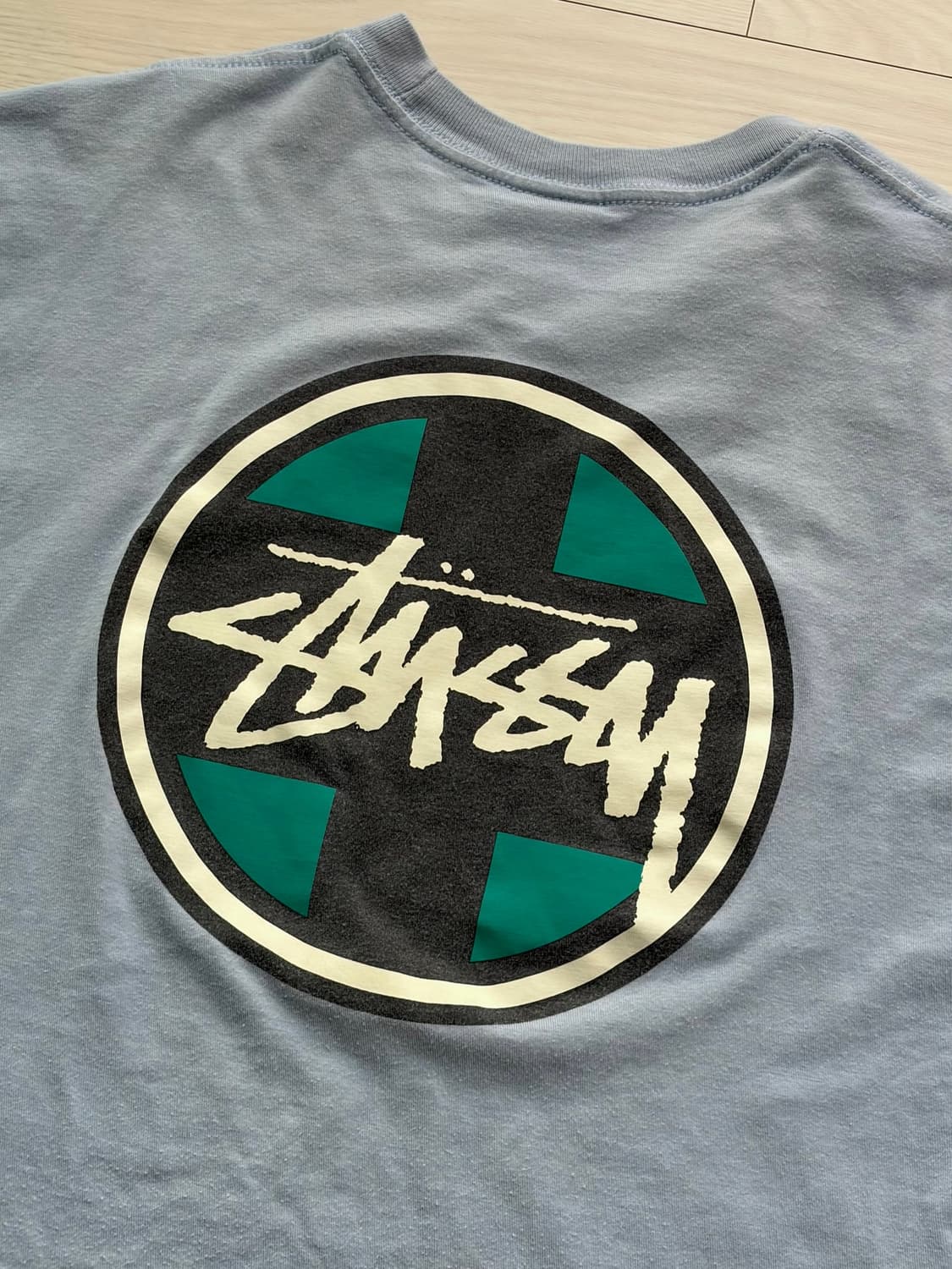 stussy 스투시 크로스 닷 피그먼트 다이드 티셔츠 L (103) 상품이미지5