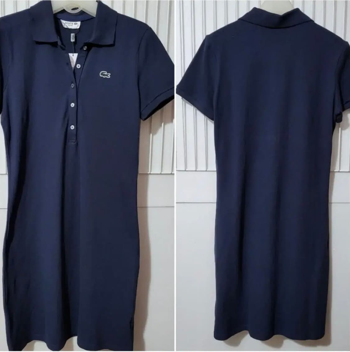 404 ) 새상품 택그대로 라코스테 40 원피스 네이비 가단45 총장95 상품이미지3