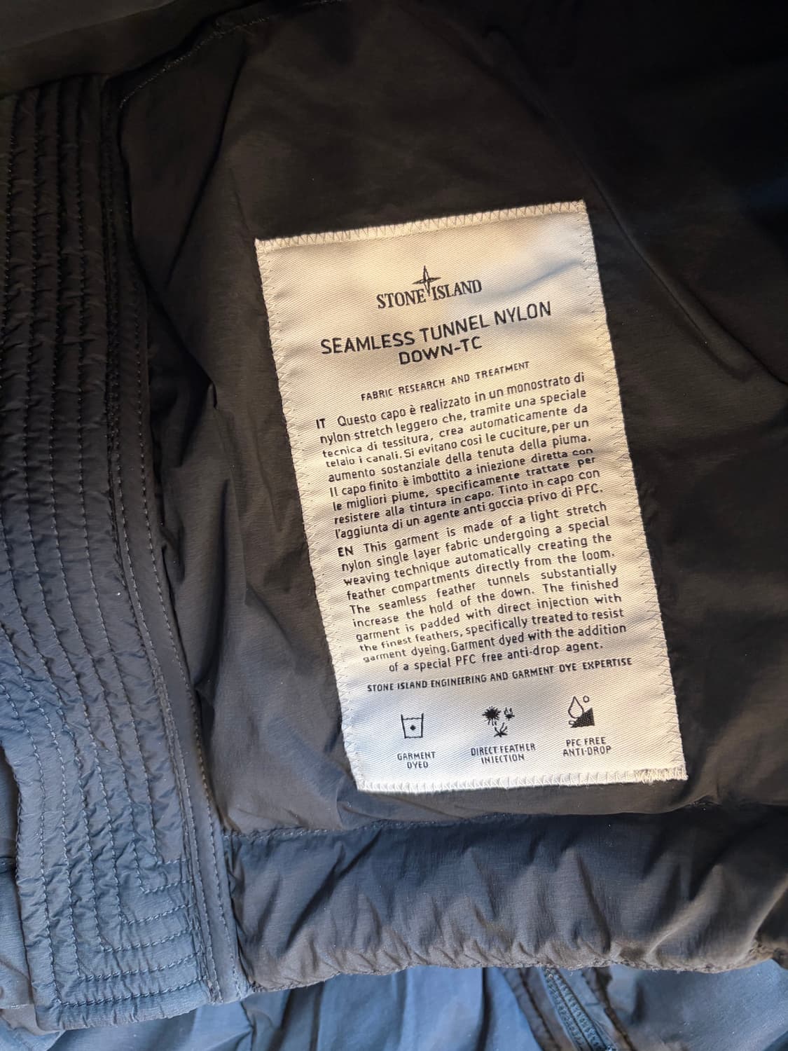 스톤아일랜드 심리스 터널 나일론 다운 TC 후드자켓 상품이미지6