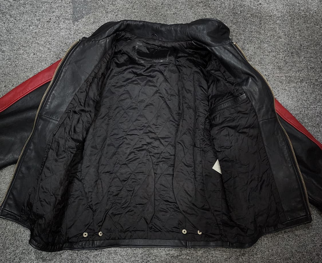 Bugle boy 빈티지 그래피티 소 가죽 자켓 레더 자켓 상품이미지4