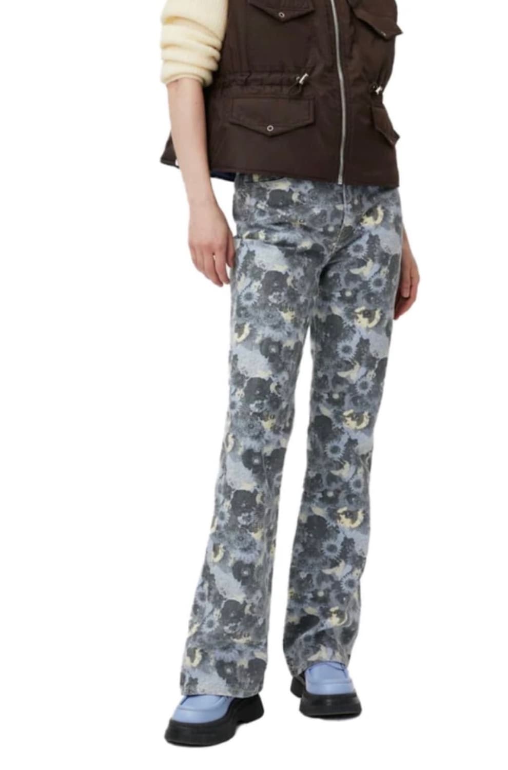 GANNI 가니 플라워 패턴 플레어 팬트 26사이즈 상품이미지2