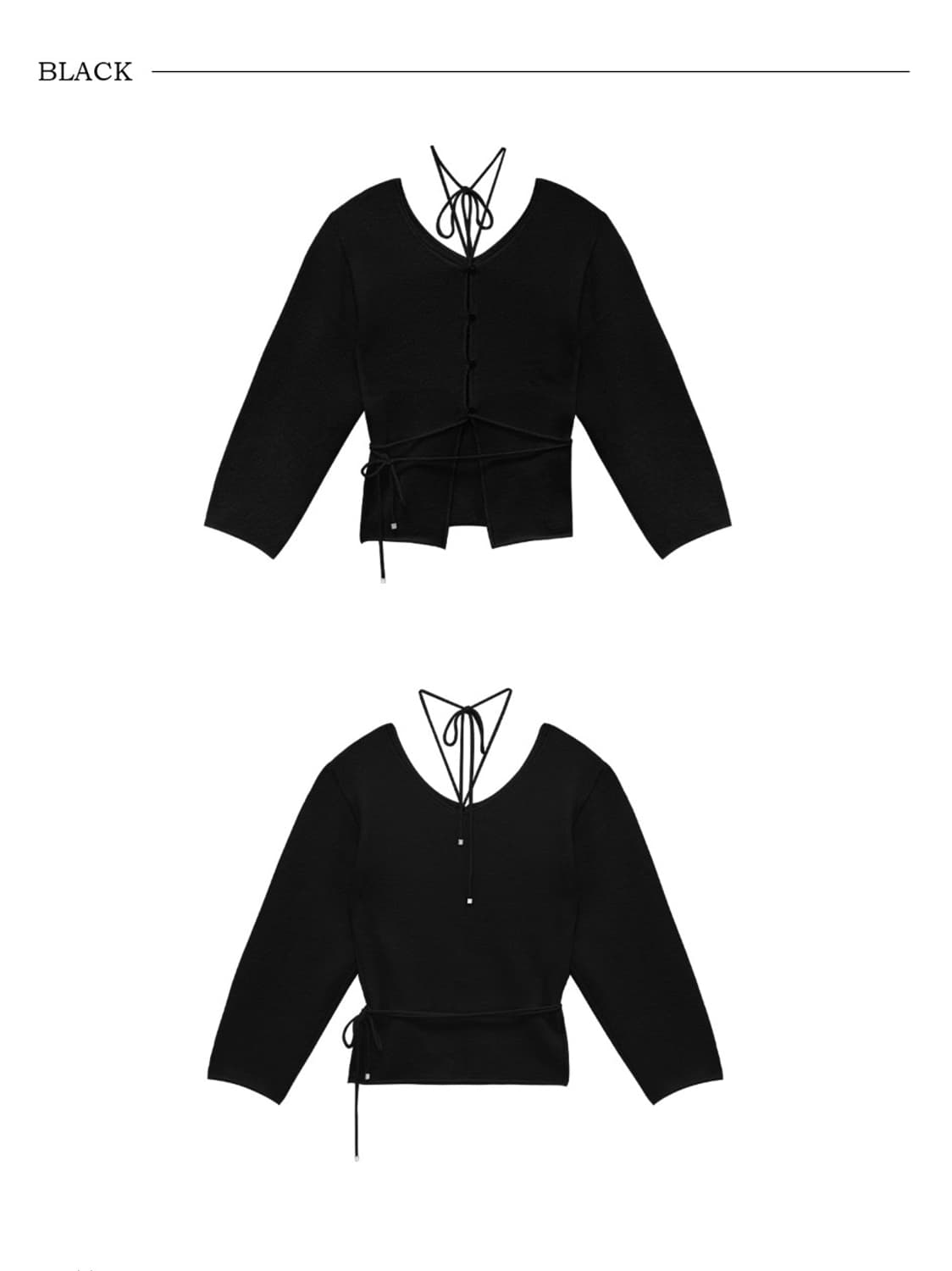 [트리밍버드] 투웨이 니트 블랙 상품이미지4