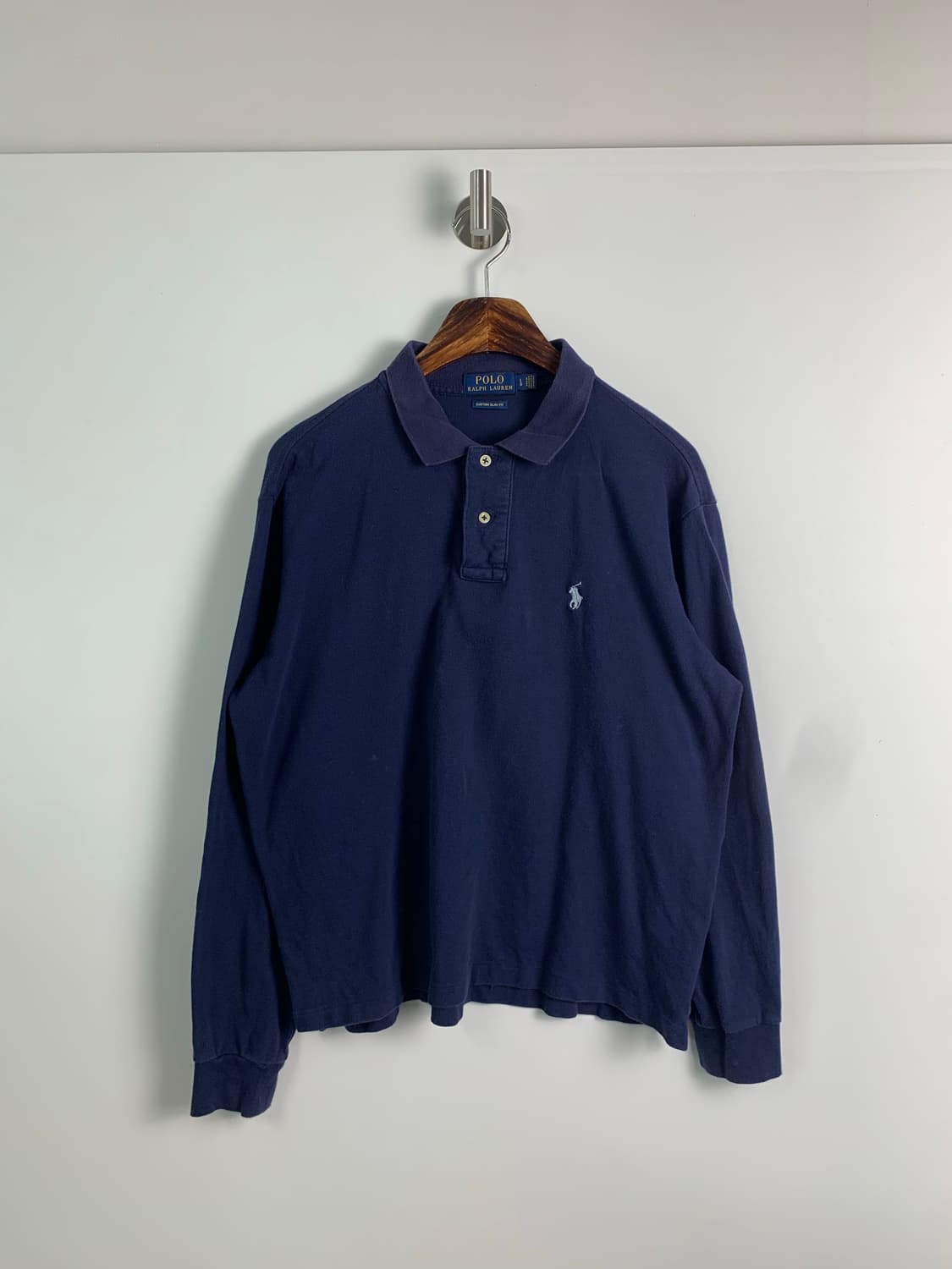 폴로 랄프로렌 네이비 긴팔 카라 티셔츠 상품이미지2