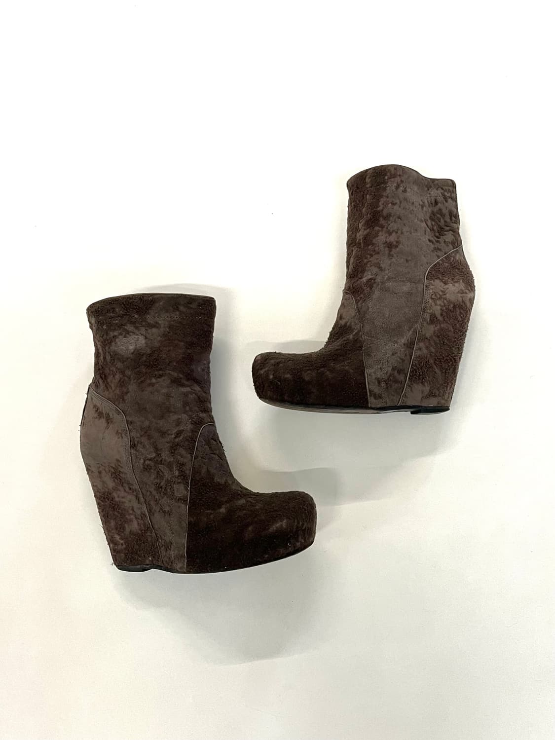 릭오웬스 2014FW 런웨이 디스트레스드 시어링 모터 부츠 상품이미지4